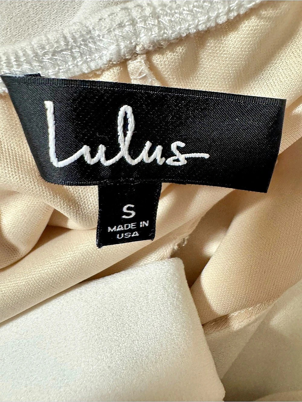 Lulu'Small Wide Leg White Small Like New - Picture 4 of 4